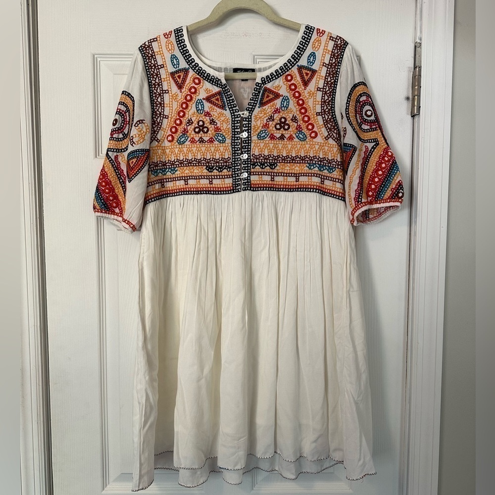 Tolani Embroidered Bust Dress